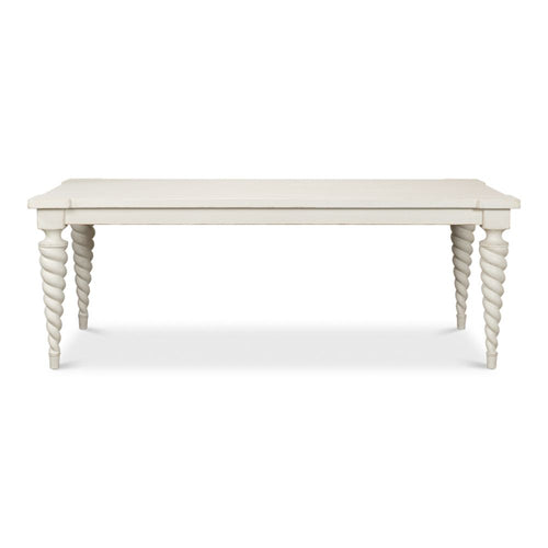 antique white dining table