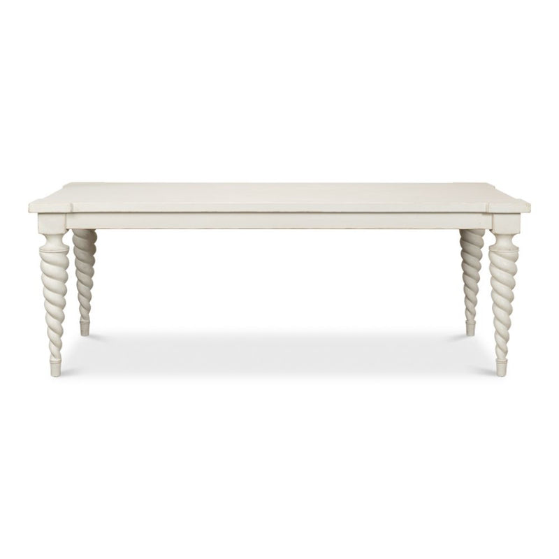 antique white dining table