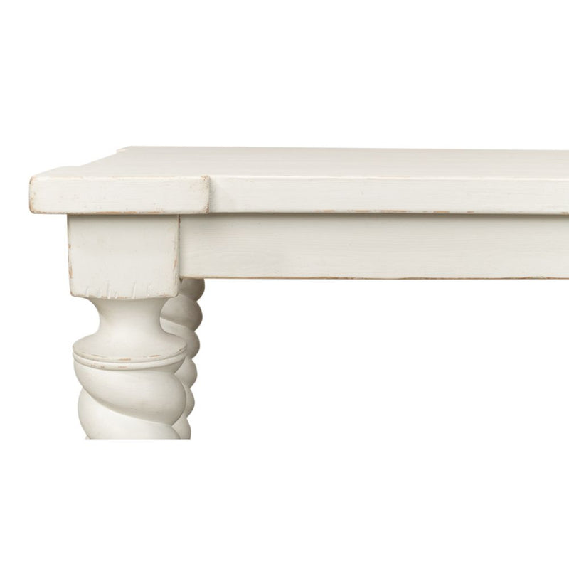 antique white dining table