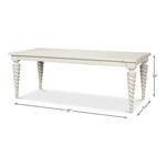 antique white dining table