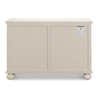 cabinet commode antique white ribbed shelf bun feet