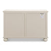 cabinet commode antique white ribbed shelf bun feet