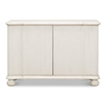 cabinet commode antique white ribbed shelf bun feet