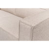 tan ivory french edge fabric sofa three cushion