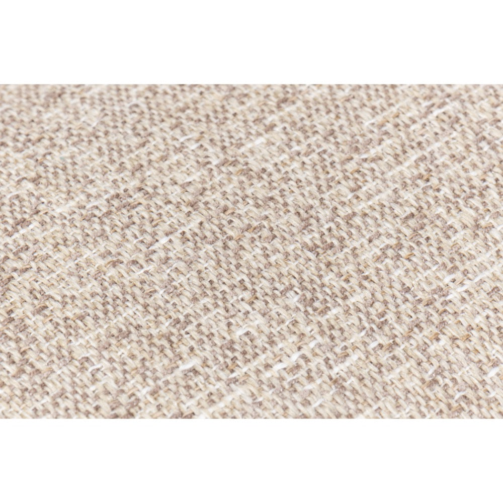 tan ivory french edge fabric sofa three cushion