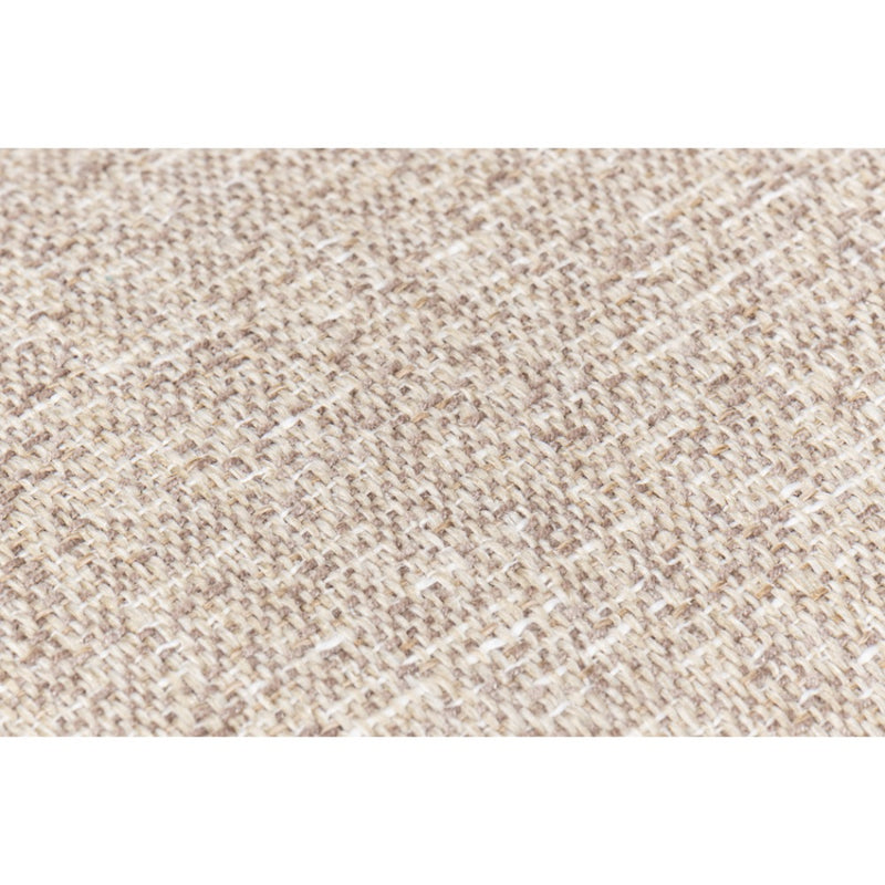 tan ivory french edge fabric sofa three cushion