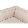 tan ivory french edge fabric sofa three cushion