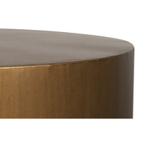 ombre iron drum table round bronze