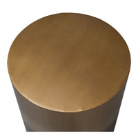 ombre iron drum table round bronze