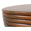 round accent table natural mango wood carved rings