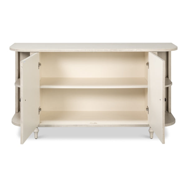 tulip wood sideboard cane doors covet white