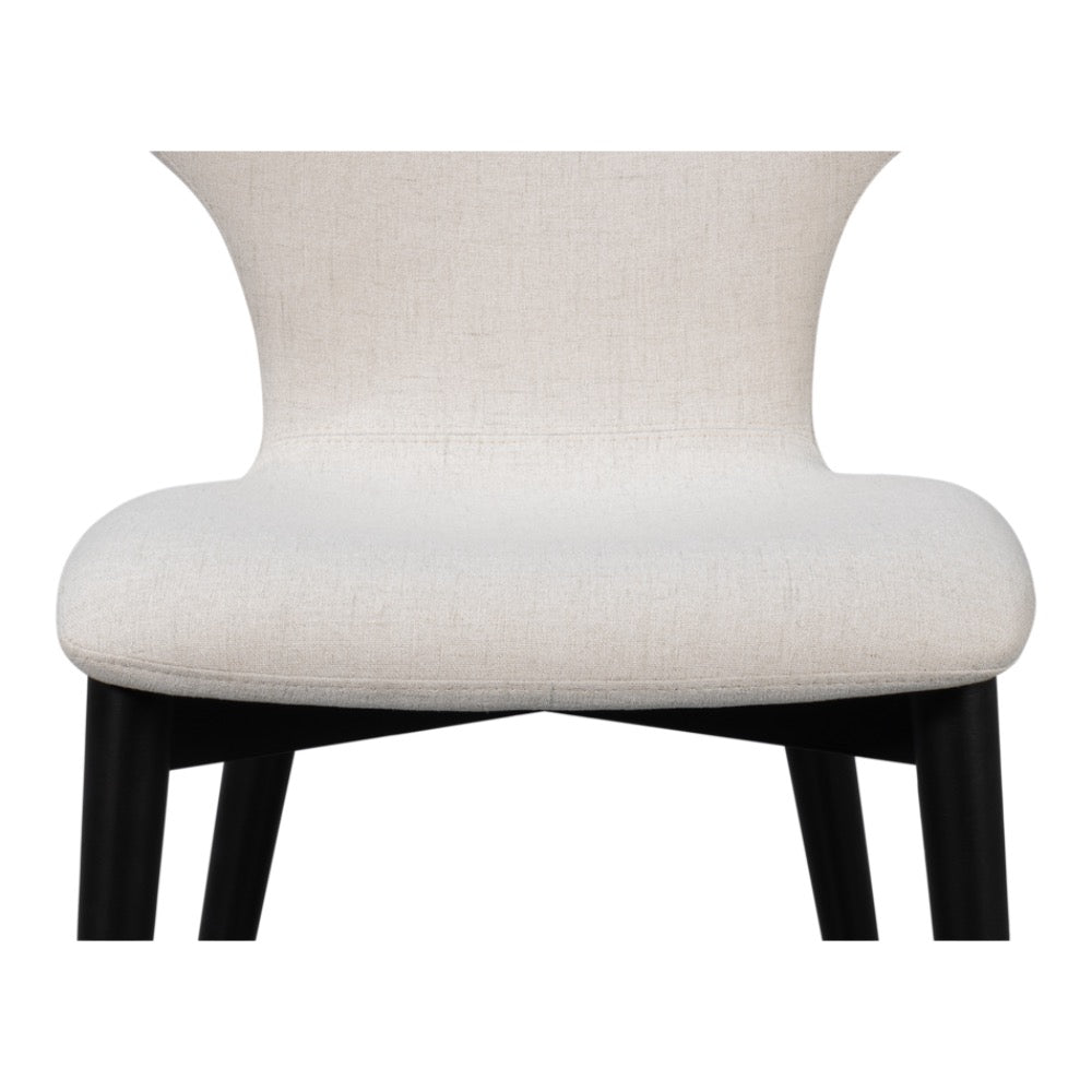 contour side chair beechwood performance cream fabric