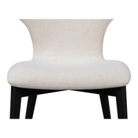 contour side chair beechwood performance cream fabric