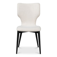 contour side chair beechwood performance cream fabric