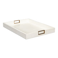 leather tray crocodile pearl leather wood brass steel