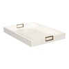 leather tray crocodile pearl leather wood brass steel