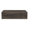 shagreen decor box set rectangle antique gray finish