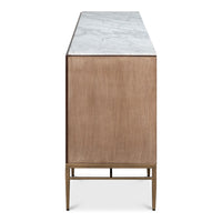 shagreen marble credenza four door brown 