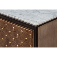 shagreen marble credenza four door brown 
