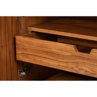 shagreen marble credenza four door brown 