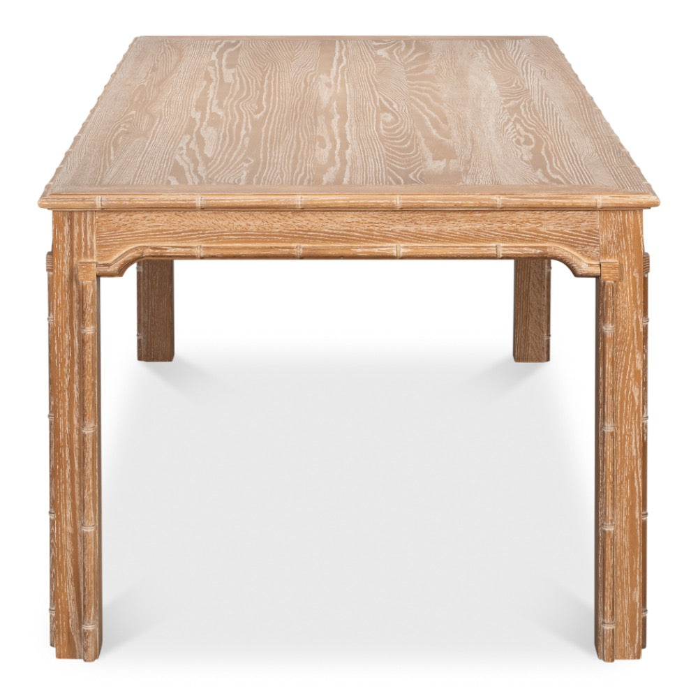 rectangle table bamboo brown neutral tan