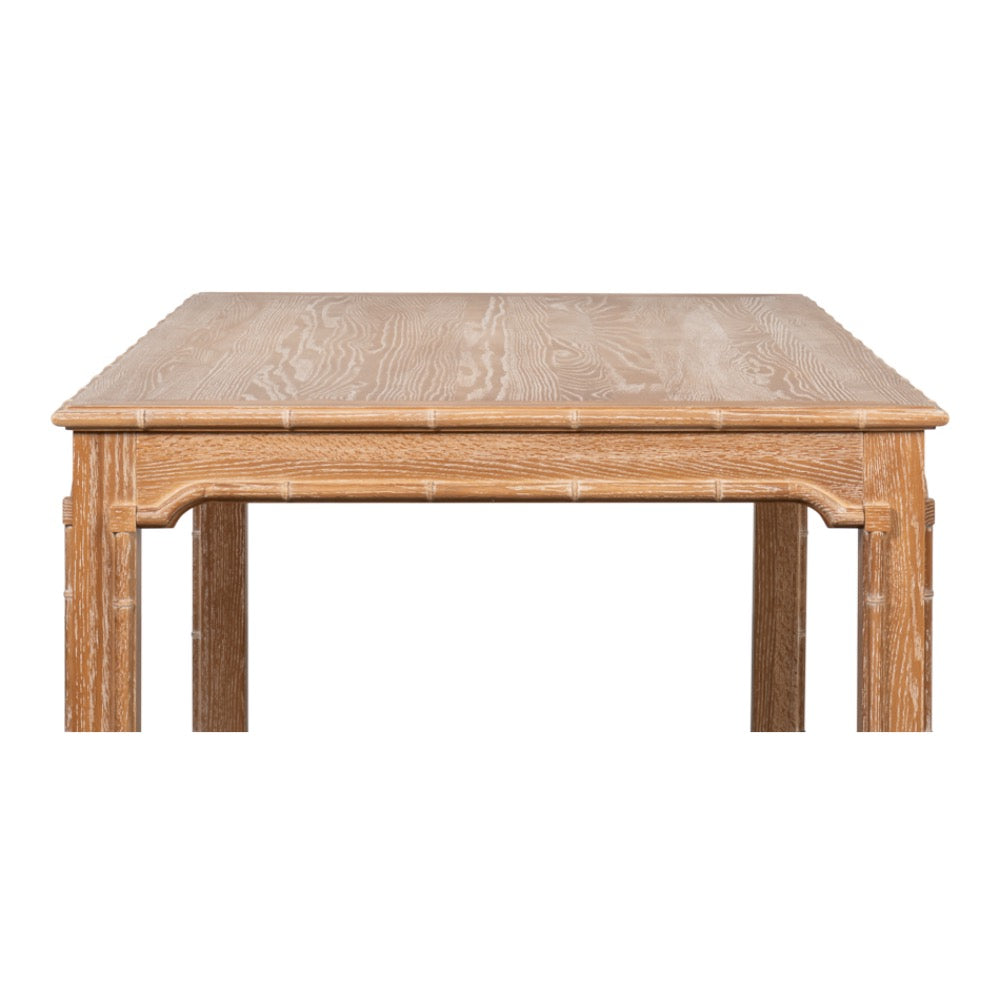 rectangle table bamboo brown neutral tan