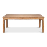 rectangle table bamboo brown neutral tan
