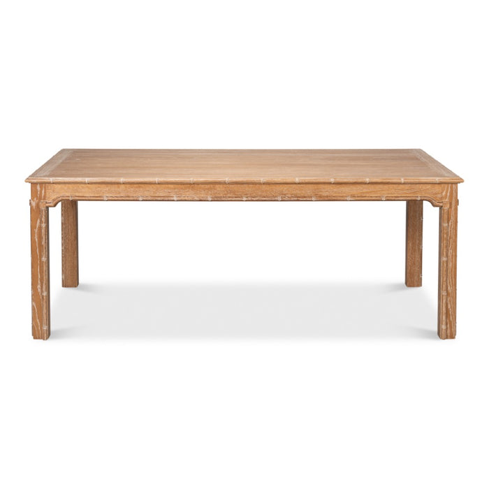 rectangle table bamboo brown neutral tan