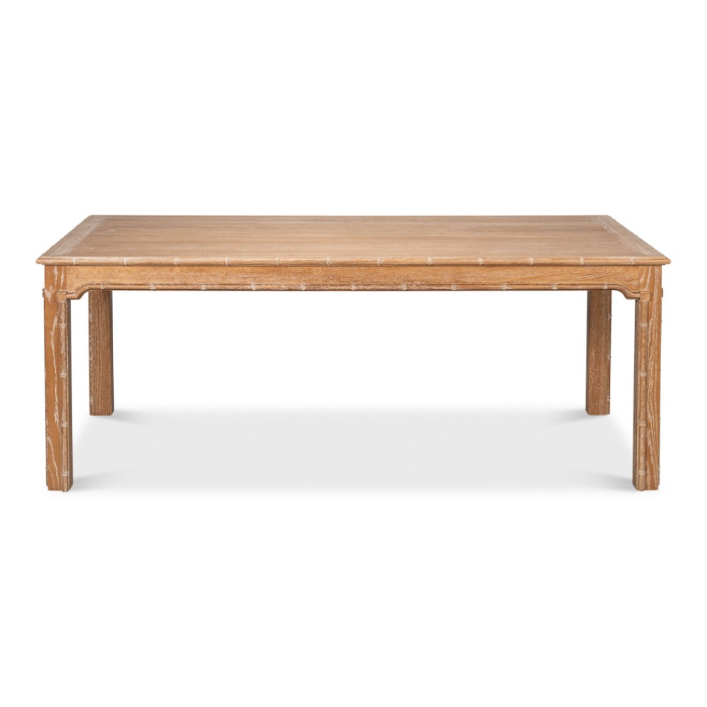rectangle table bamboo brown neutral tan