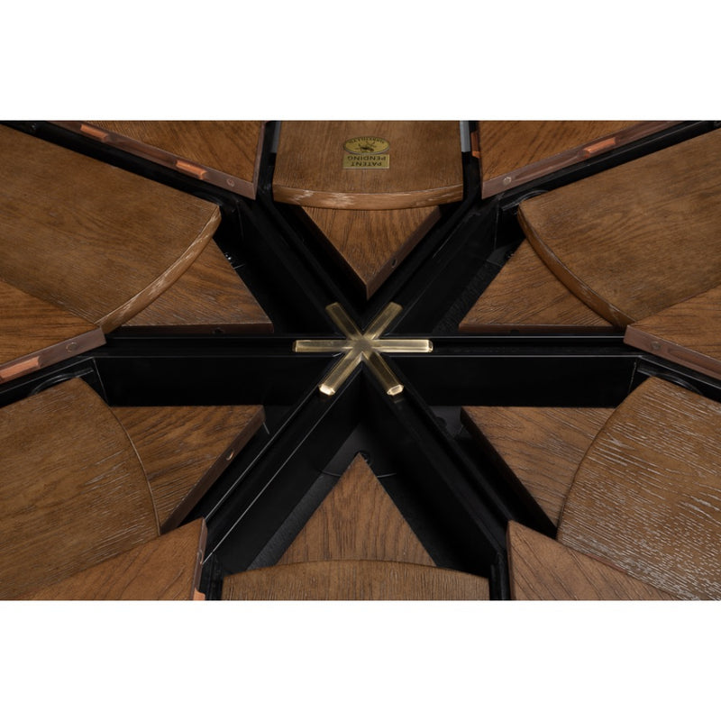 casual jupe light mink round expandable dining table