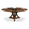 casual jupe light mink round expandable dining table