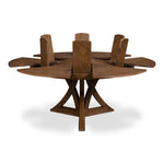 casual jupe light mink round expandable dining table