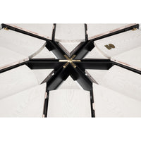 round working white finish wood expandable jupe dining table medium