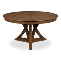 casual large jupe light mink round expandable dining table