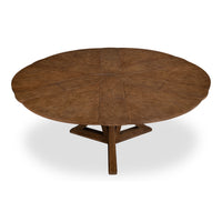 casual large jupe light mink round expandable dining table
