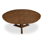casual large jupe light mink round expandable dining table