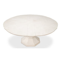 expandable jupe table working white oak solids veneers round