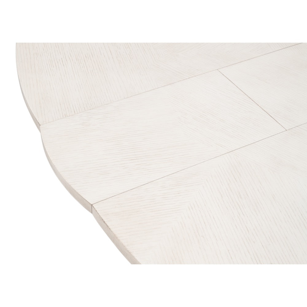 expandable jupe table working white oak solids veneers round