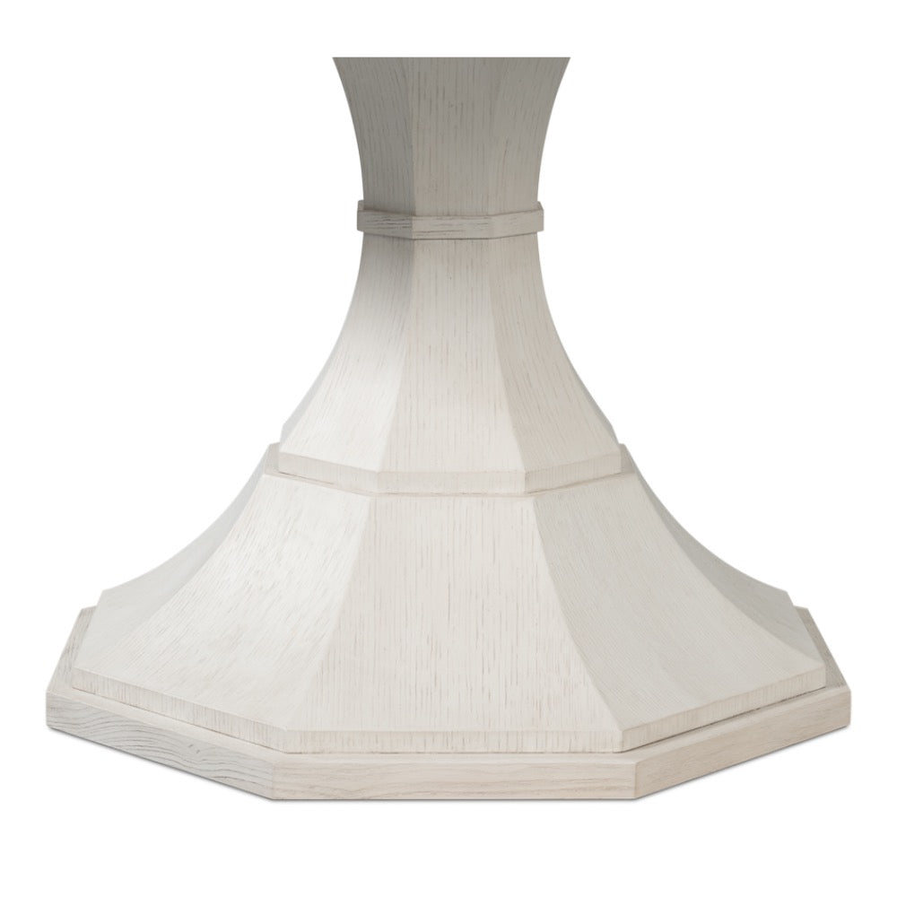 expandable jupe table working white oak solids veneers round
