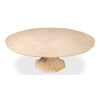 expandable bleached oak jupe dining table round large