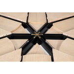 expandable bleached oak jupe dining table round large