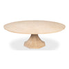 expandable bleached oak jupe dining table round large
