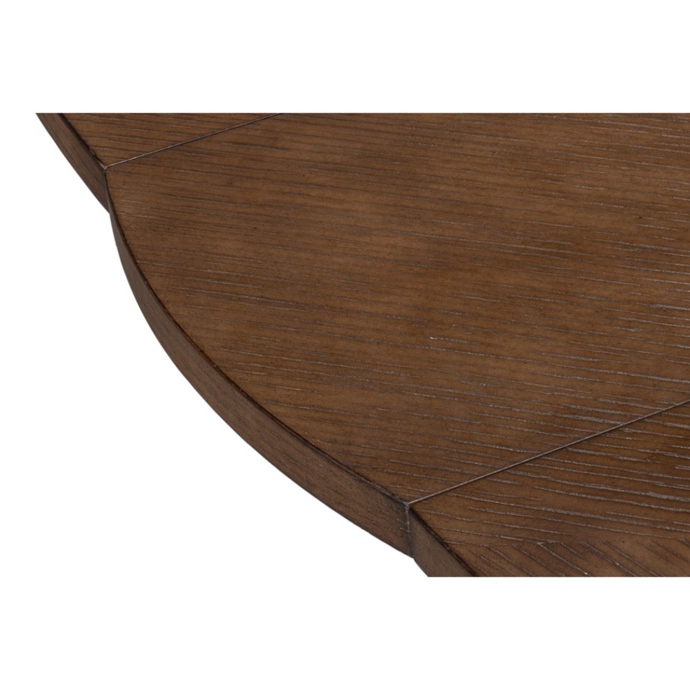 round wood light mink expandable jupe dining table large