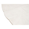 Close-up of a Giselle White Finish Jupe table by Sarreid, Ltd., featuring transitional styling and a visible seam.