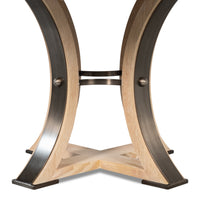 expandable jupe table medium bleached oak finish solid oak