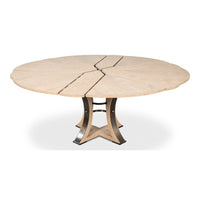 expandable jupe table medium bleached oak finish solid oak