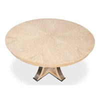 expandable jupe table medium bleached oak finish solid oak