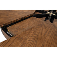 expandable jupe table light mink finish oak wood round