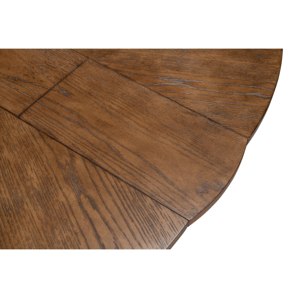 expandable jupe table light mink finish oak wood round