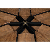 expandable jupe table light mink finish oak wood round
